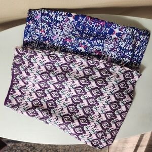 Tranquility by Colorado Clothing Bundle of 2 Multicolor Patterned Skorts-Size XL